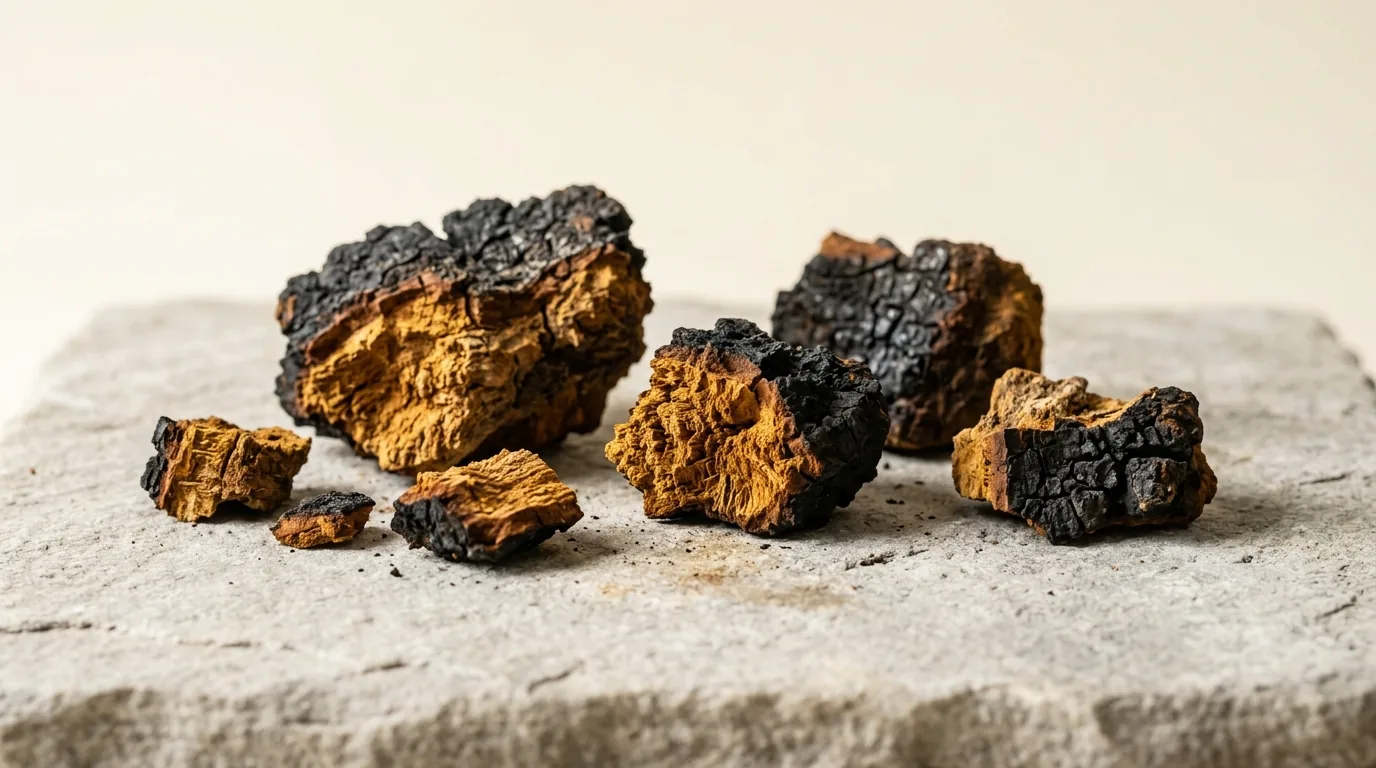 Chaga Inonotus obliquus bucăți negre — antioxidant fungic puternic pentru imunitate