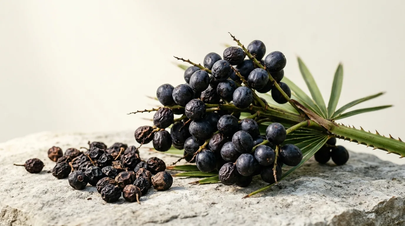 Saw Palmetto fructe negru-violet Serenoa repens — extract pentru prostată și echilibru hormonal masculin