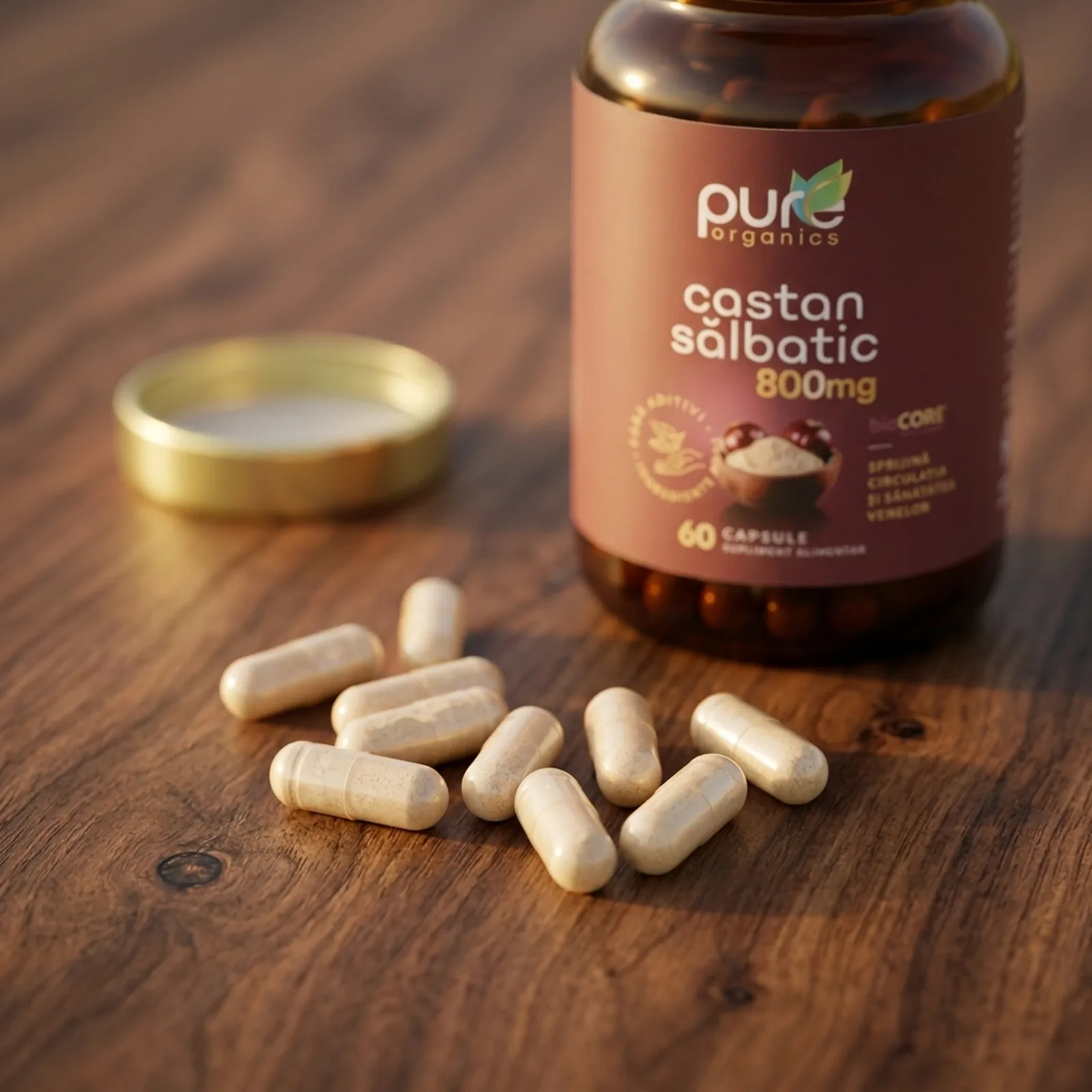 Macro capsule pullulan Castan Sălbatic BioCORE® — extract standardizat ≥25% aescină