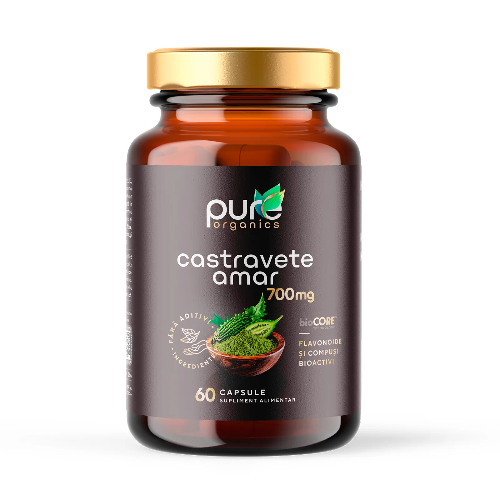 Castravete amar BioCORE® PureOrganics — flacon 60 capsule pullulan