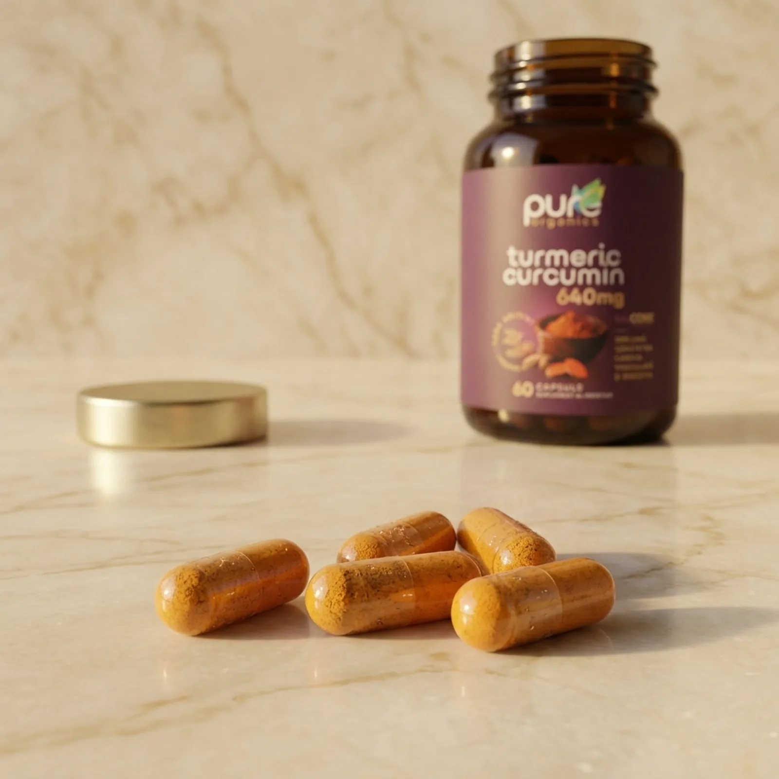 Capsule pullulan curcumin BioCORE® — zero aditivi, puritate verificată