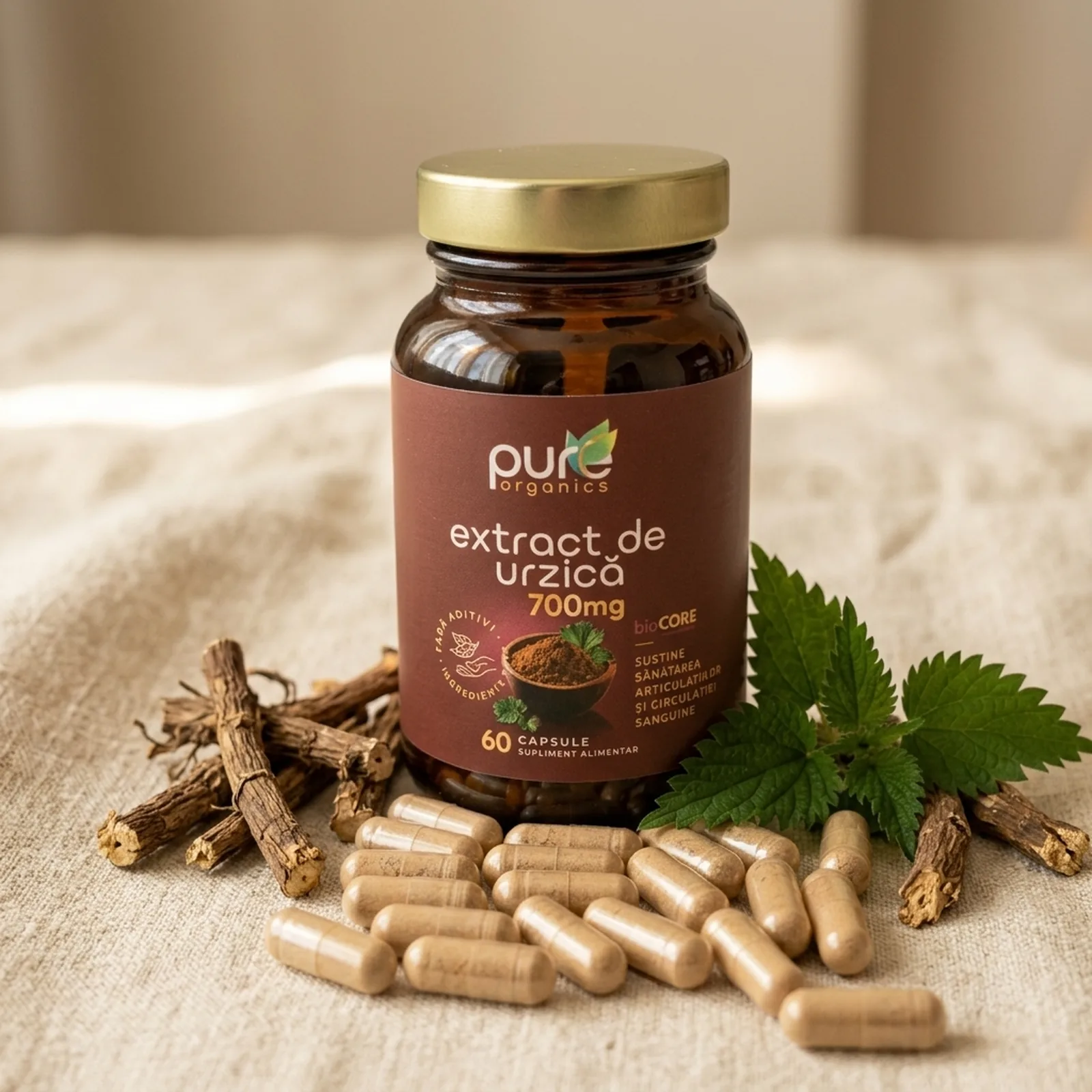 Extract de Urzică rădăcină Urtica dioica — botanică europeană BioCORE®