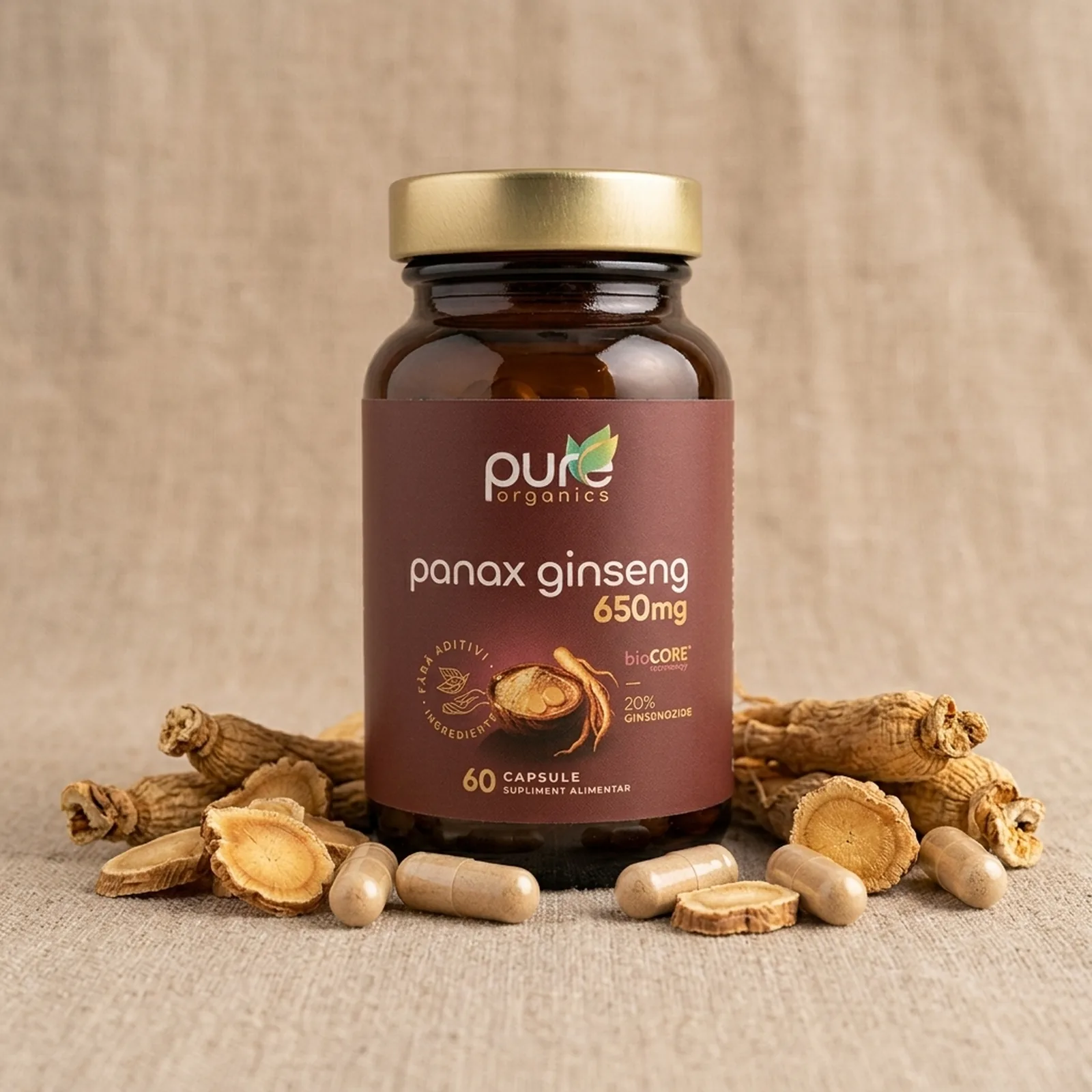 Extract rădăcină Panax ginseng — sursă botanică autentică