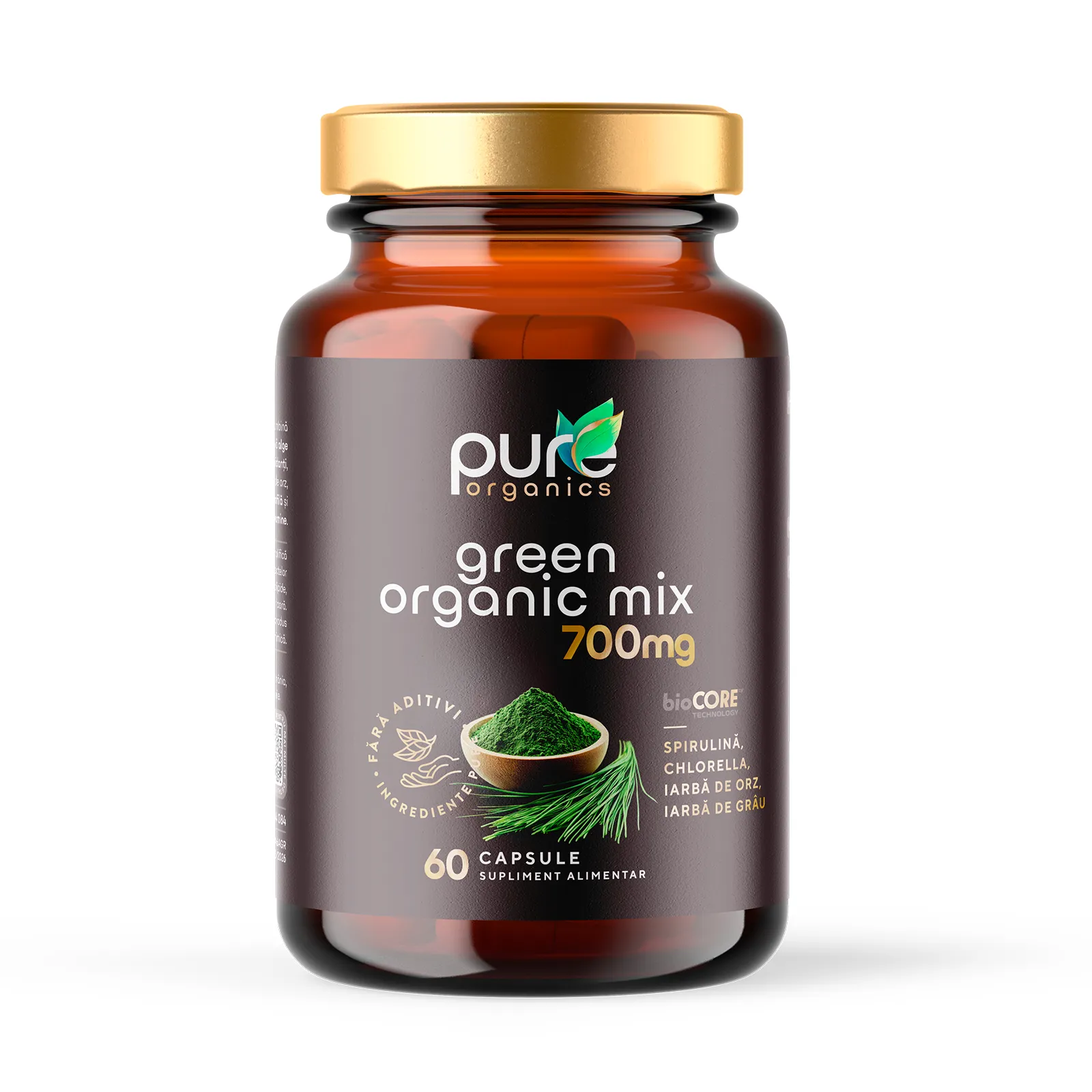Green Organic Mix BioCORE® PureOrganics — flacon 60 capsule pullulan