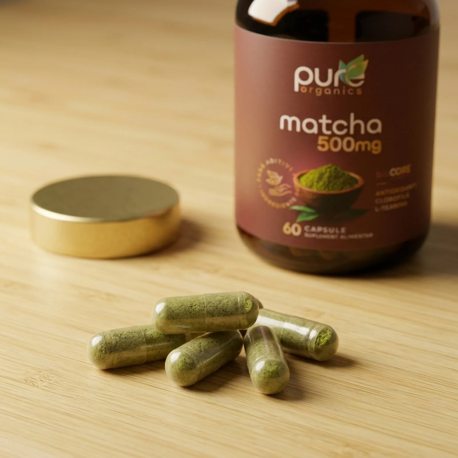 Macro capsule pullulan Matcha BioCORE®