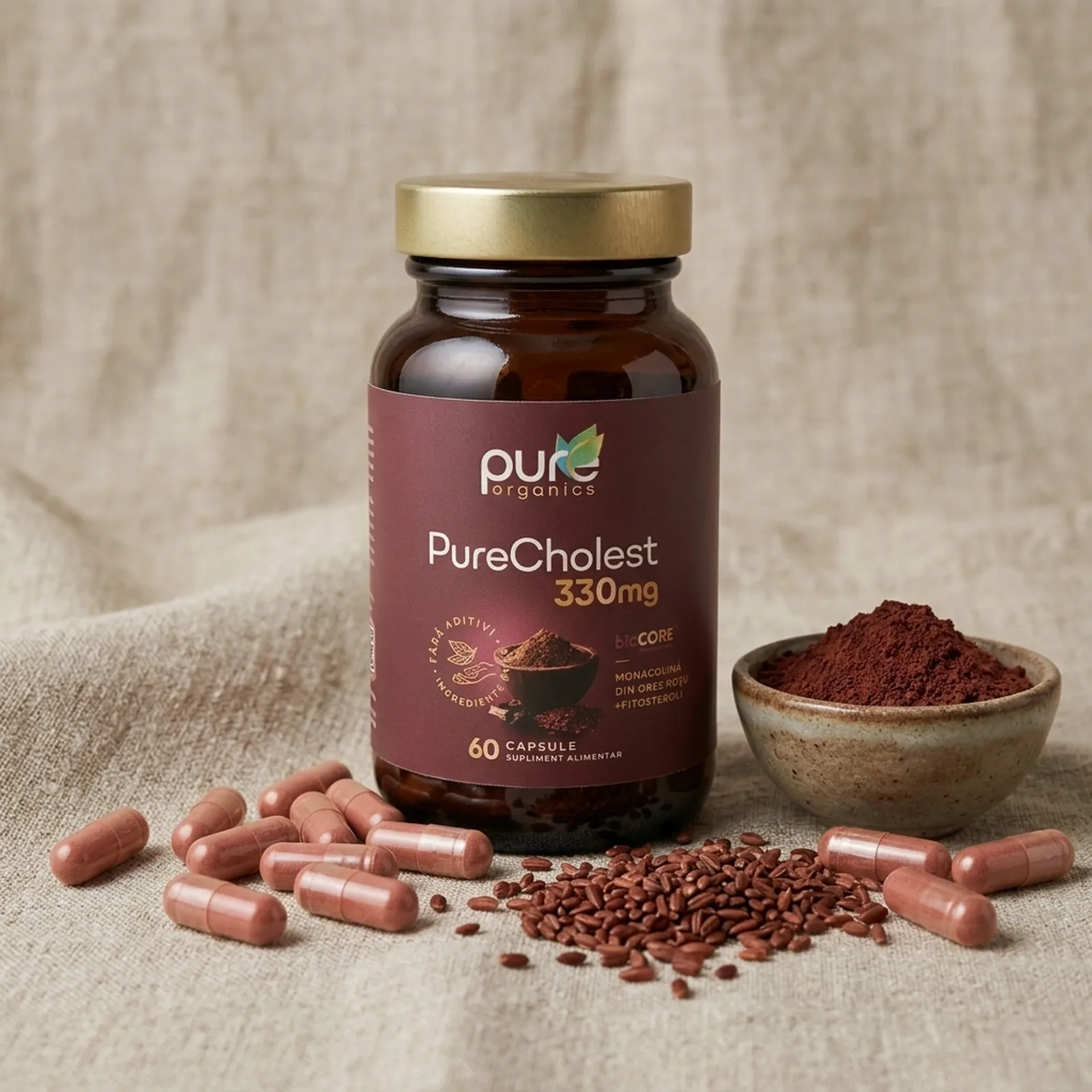 PureCholest — extract Monascus purpureus orez roșu fermentat