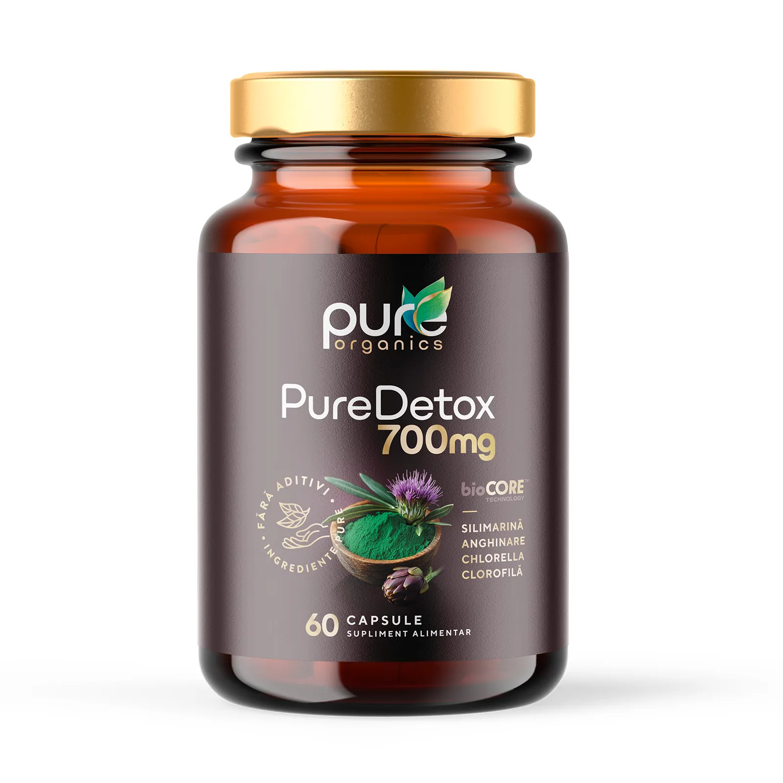 PureDetox BioCORE® PureOrganics — flacon 60 capsule pullulan