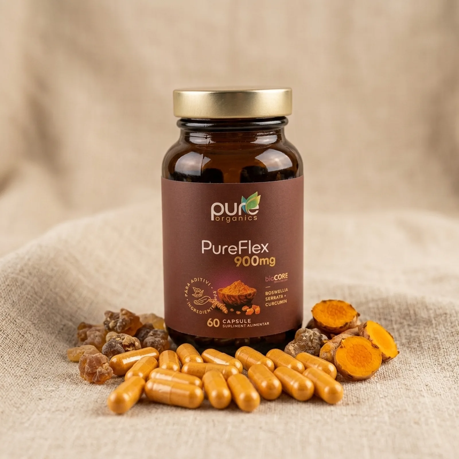 PureFlex — extract Boswellia serrata și Curcuma