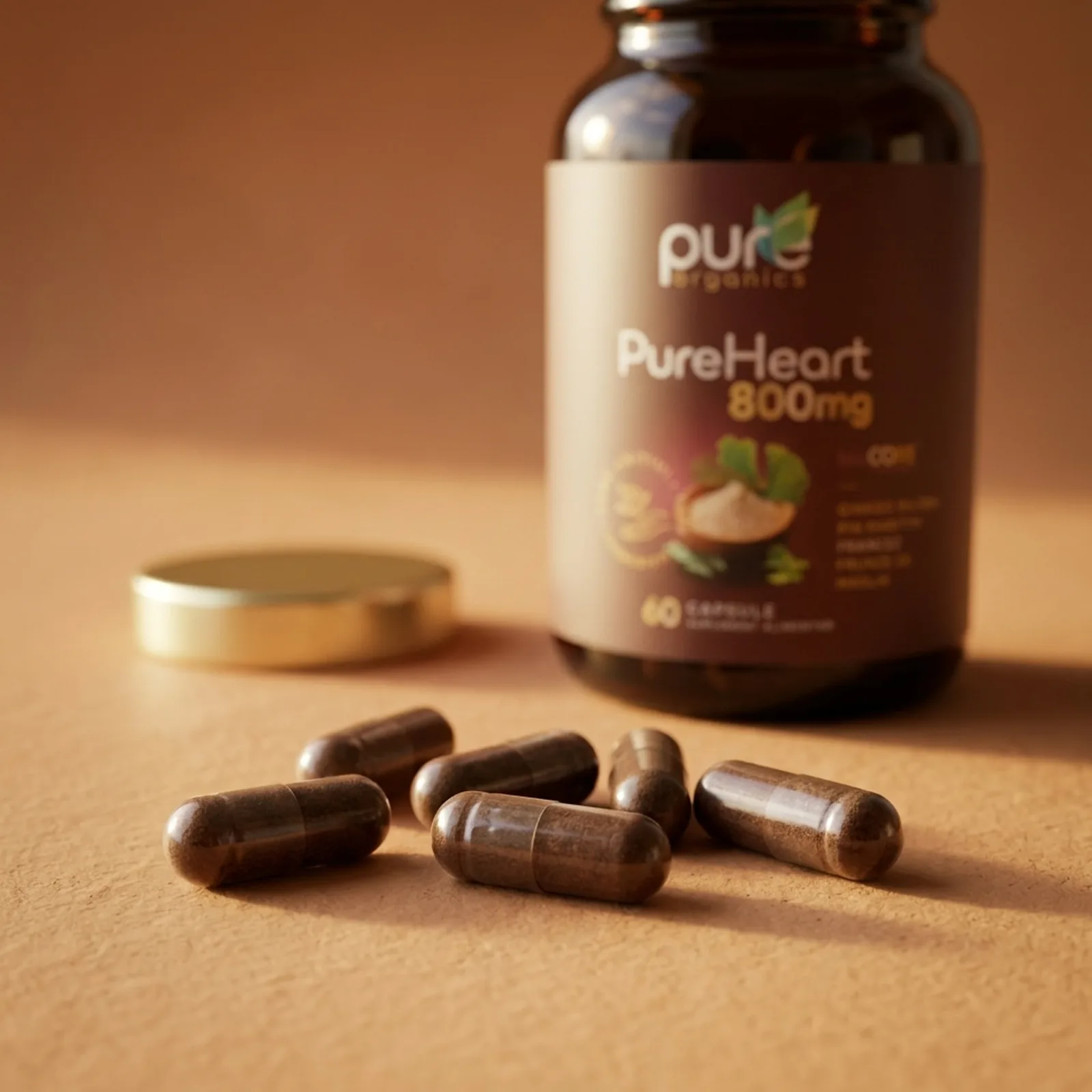 Macro capsule pullulan PureHeart BioCORE® — formulă pură