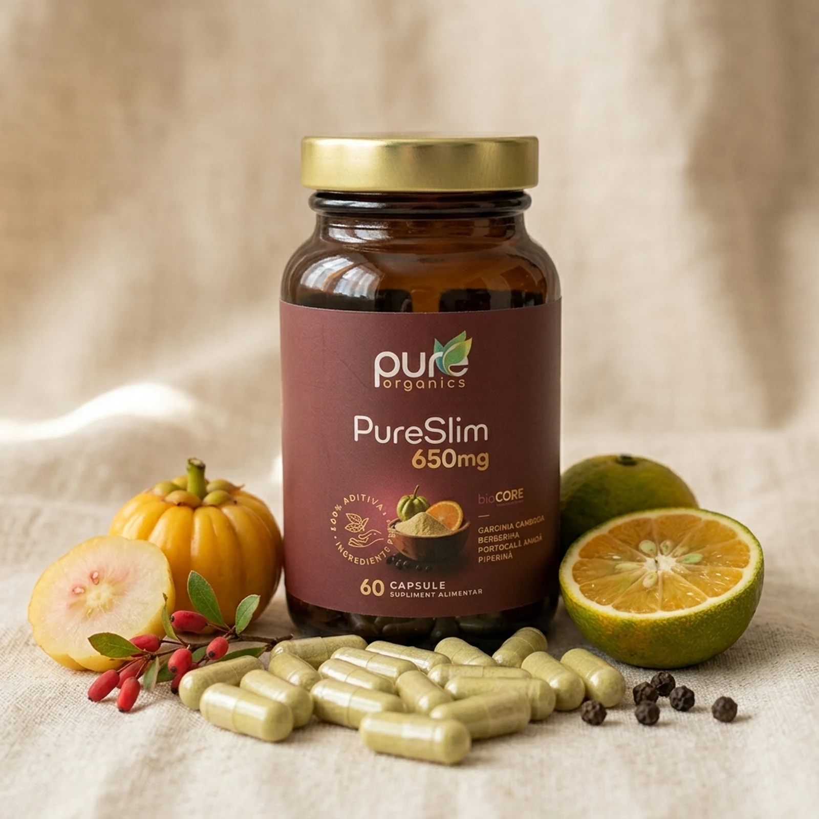 Garcinia Cambogia, Berberină și Citrus aurantium — ingredientele PureSlim