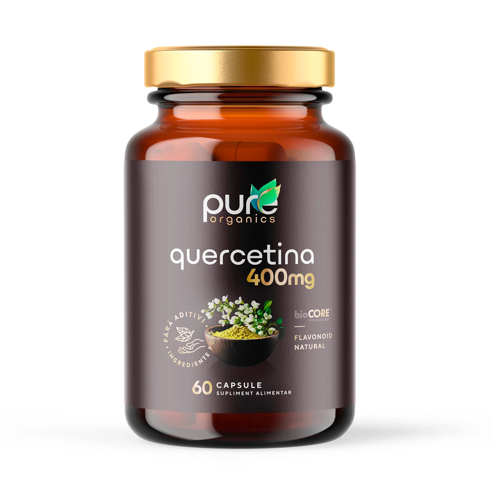 Quercetina BioCORE® PureOrganics — flacon 60 capsule pullulan