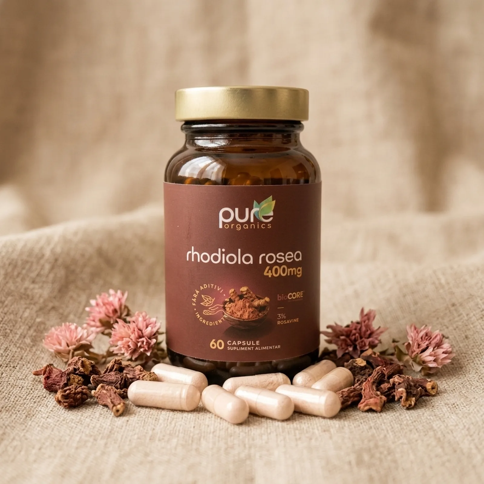 Extract standardizat Rhodiola rosea — rădăcina de aur 3% rosavine