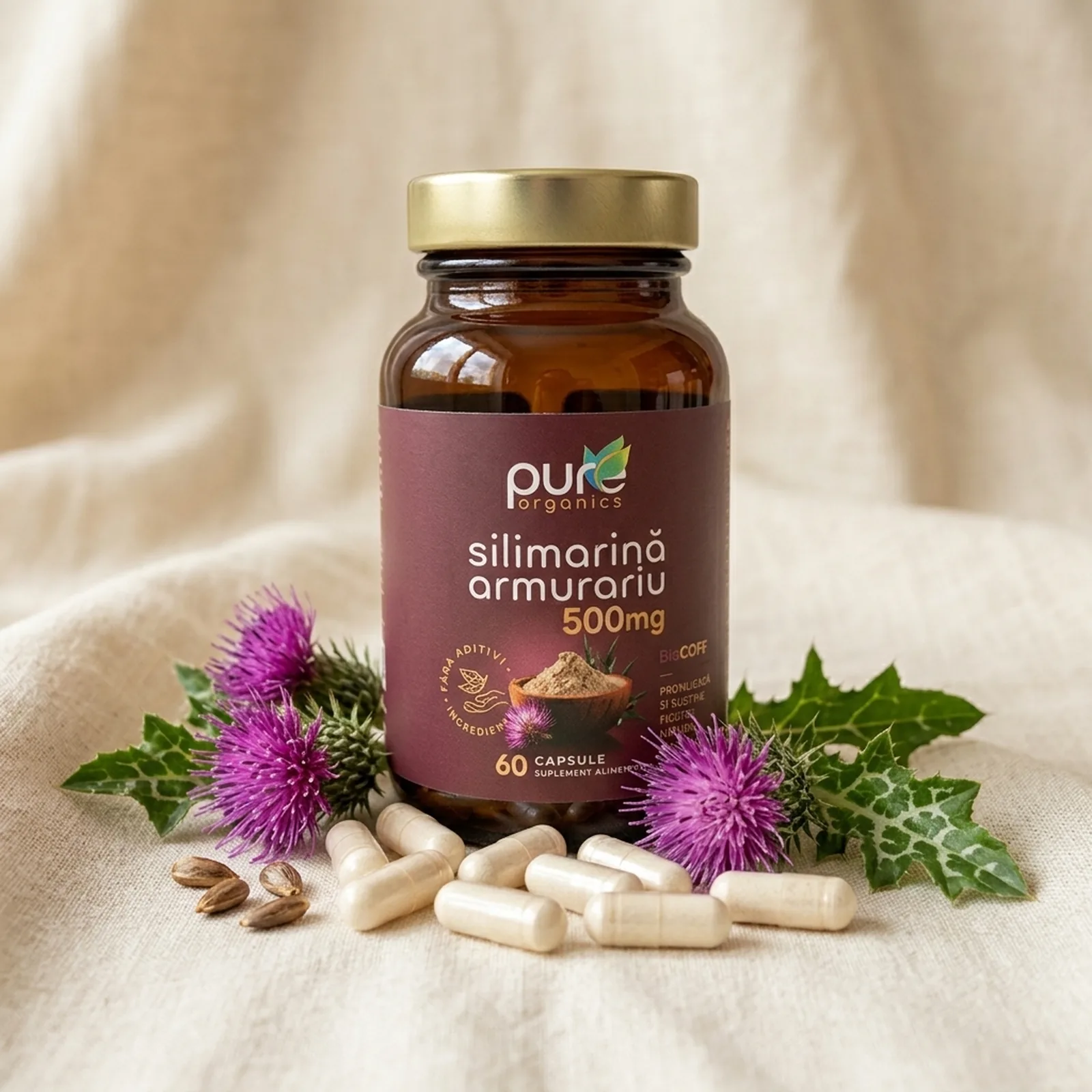 Extract armurariu natural — flori scaiete Silybum marianum