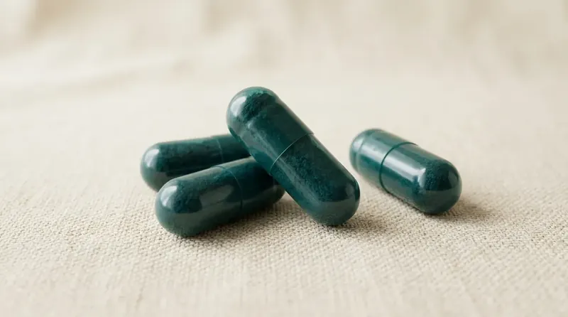 Capsule pullulan Spirulina BioCORE® — pigment albastru-verde natural Arthrospira platensis