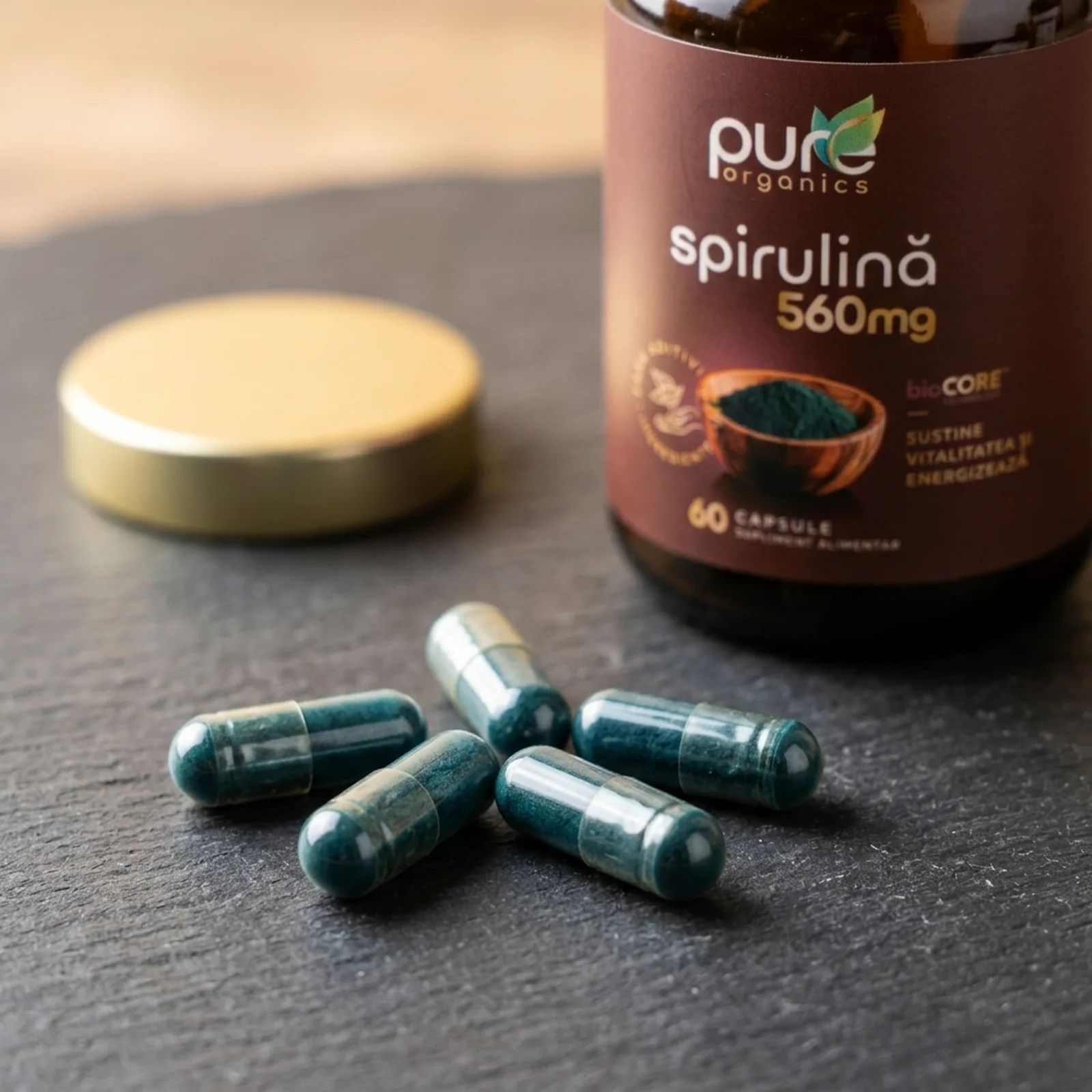 Macro capsule pullulan Spirulina BioCORE®