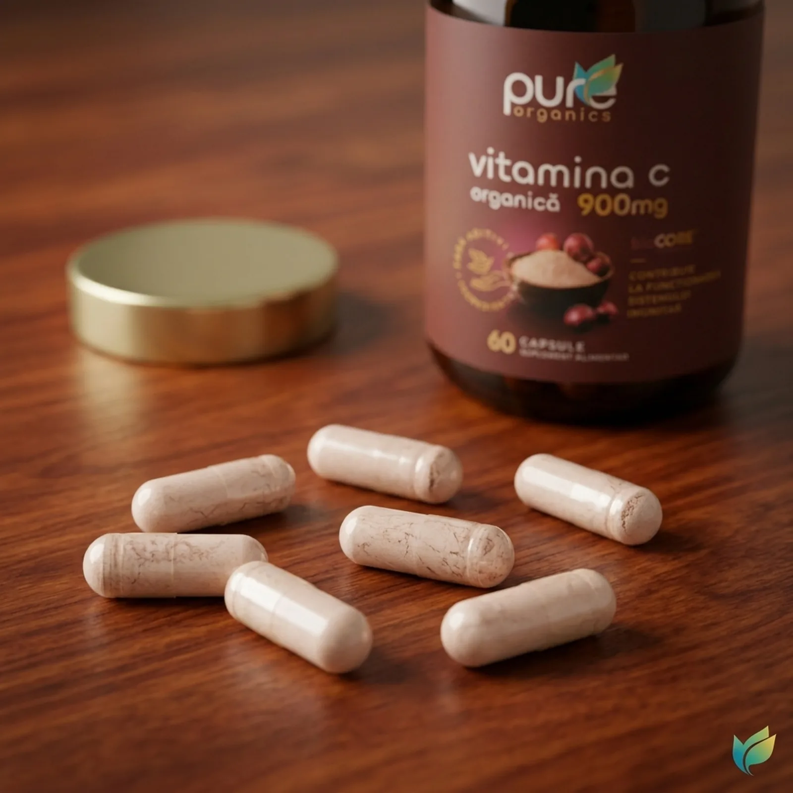 Macro capsule pullulan Vitamina C Organică — calitate premium